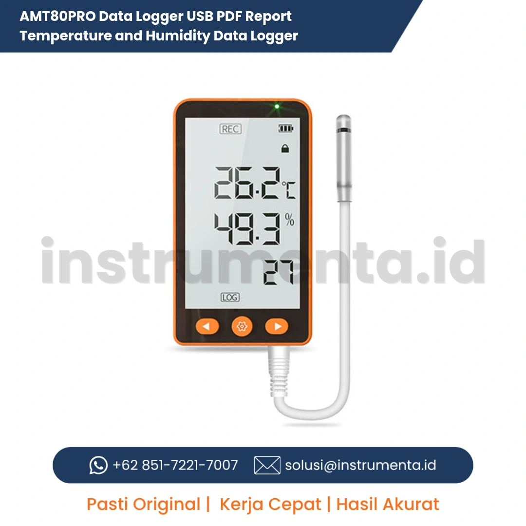 Alat Ukur Original AMT80PRO Data Logger USB PDF Report Temperature and Humidity Data Logger Perekam Suhu Kelembaban Digital